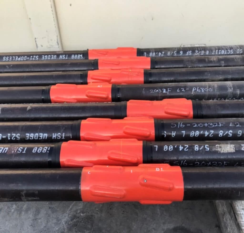 Pipes connected with casing